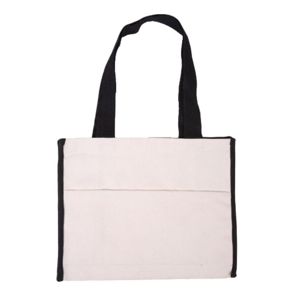 Cotton Gusset Accent Box Tote Bag Thumbnail