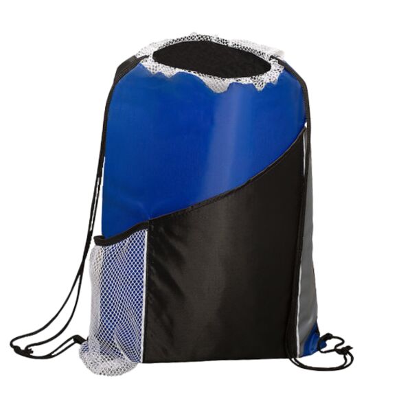 Sprint Angled Drawstring Sports Bag With Pockets Thumbnail