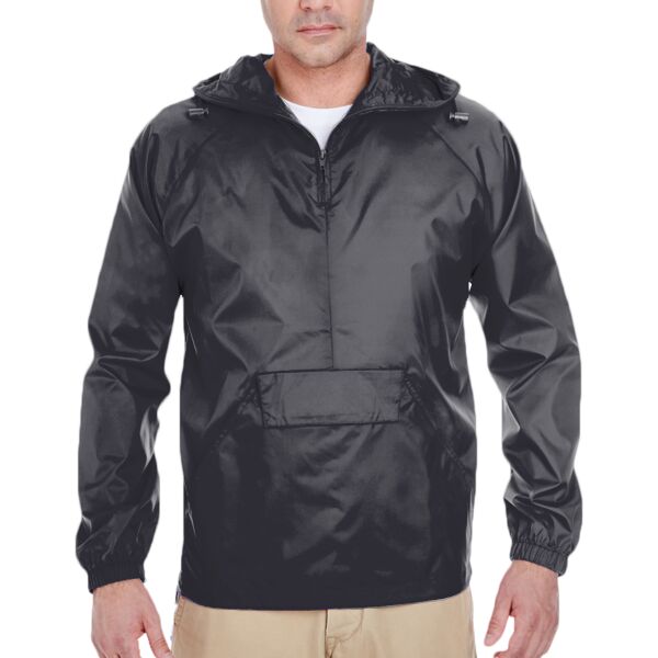 Quarter-Zip Hooded Pullover Pack Away Jacket Thumbnail