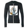 Unisex Triblend Lightweight Full-Zip Hooded Long Sleeve Tee Thumbnail