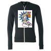 Unisex Triblend Lightweight Full-Zip Hooded Long Sleeve Tee Thumbnail