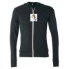 Unisex Triblend Lightweight Full-Zip Hooded Long Sleeve Tee Thumbnail
