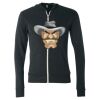 Unisex Triblend Lightweight Full-Zip Hooded Long Sleeve Tee Thumbnail