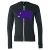 Unisex Triblend Lightweight Full-Zip Hooded Long Sleeve Tee Thumbnail