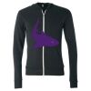 Unisex Triblend Lightweight Full-Zip Hooded Long Sleeve Tee Thumbnail