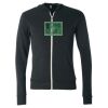 Unisex Triblend Lightweight Full-Zip Hooded Long Sleeve Tee Thumbnail