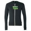 Unisex Triblend Lightweight Full-Zip Hooded Long Sleeve Tee Thumbnail