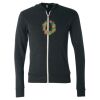 Unisex Triblend Lightweight Full-Zip Hooded Long Sleeve Tee Thumbnail