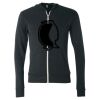 Unisex Triblend Lightweight Full-Zip Hooded Long Sleeve Tee Thumbnail