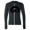 Unisex Triblend Lightweight Full-Zip Hooded Long Sleeve Tee Thumbnail