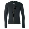 Unisex Triblend Lightweight Full-Zip Hooded Long Sleeve Tee Thumbnail
