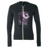 Unisex Triblend Lightweight Full-Zip Hooded Long Sleeve Tee Thumbnail