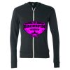 Unisex Triblend Lightweight Full-Zip Hooded Long Sleeve Tee Thumbnail