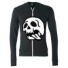 Unisex Triblend Lightweight Full-Zip Hooded Long Sleeve Tee Thumbnail