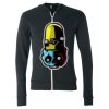 Unisex Triblend Lightweight Full-Zip Hooded Long Sleeve Tee Thumbnail