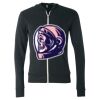 Unisex Triblend Lightweight Full-Zip Hooded Long Sleeve Tee Thumbnail