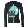 Unisex Triblend Lightweight Full-Zip Hooded Long Sleeve Tee Thumbnail