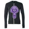 Unisex Triblend Lightweight Full-Zip Hooded Long Sleeve Tee Thumbnail