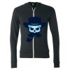 Unisex Triblend Lightweight Full-Zip Hooded Long Sleeve Tee Thumbnail
