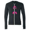 Unisex Triblend Lightweight Full-Zip Hooded Long Sleeve Tee Thumbnail