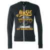 Unisex Triblend Lightweight Full-Zip Hooded Long Sleeve Tee Thumbnail