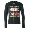 Unisex Triblend Lightweight Full-Zip Hooded Long Sleeve Tee Thumbnail