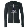 Unisex Triblend Lightweight Full-Zip Hooded Long Sleeve Tee Thumbnail
