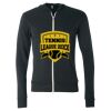 Unisex Triblend Lightweight Full-Zip Hooded Long Sleeve Tee Thumbnail
