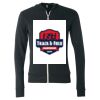 Unisex Triblend Lightweight Full-Zip Hooded Long Sleeve Tee Thumbnail