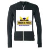 Unisex Triblend Lightweight Full-Zip Hooded Long Sleeve Tee Thumbnail