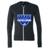 Unisex Triblend Lightweight Full-Zip Hooded Long Sleeve Tee Thumbnail