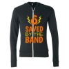 Unisex Triblend Lightweight Full-Zip Hooded Long Sleeve Tee Thumbnail