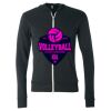 Unisex Triblend Lightweight Full-Zip Hooded Long Sleeve Tee Thumbnail