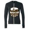 Unisex Triblend Lightweight Full-Zip Hooded Long Sleeve Tee Thumbnail