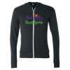 Unisex Triblend Lightweight Full-Zip Hooded Long Sleeve Tee Thumbnail