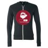 Unisex Triblend Lightweight Full-Zip Hooded Long Sleeve Tee Thumbnail