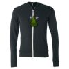 Unisex Triblend Lightweight Full-Zip Hooded Long Sleeve Tee Thumbnail