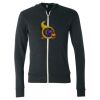 Unisex Triblend Lightweight Full-Zip Hooded Long Sleeve Tee Thumbnail