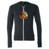 Unisex Triblend Lightweight Full-Zip Hooded Long Sleeve Tee Thumbnail
