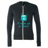 Unisex Triblend Lightweight Full-Zip Hooded Long Sleeve Tee Thumbnail
