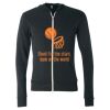 Unisex Triblend Lightweight Full-Zip Hooded Long Sleeve Tee Thumbnail