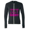 Unisex Triblend Lightweight Full-Zip Hooded Long Sleeve Tee Thumbnail
