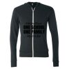 Unisex Triblend Lightweight Full-Zip Hooded Long Sleeve Tee Thumbnail
