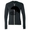 Unisex Triblend Lightweight Full-Zip Hooded Long Sleeve Tee Thumbnail