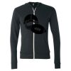Unisex Triblend Lightweight Full-Zip Hooded Long Sleeve Tee Thumbnail