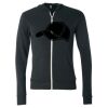 Unisex Triblend Lightweight Full-Zip Hooded Long Sleeve Tee Thumbnail