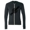 Unisex Triblend Lightweight Full-Zip Hooded Long Sleeve Tee Thumbnail