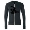 Unisex Triblend Lightweight Full-Zip Hooded Long Sleeve Tee Thumbnail