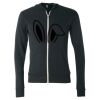Unisex Triblend Lightweight Full-Zip Hooded Long Sleeve Tee Thumbnail